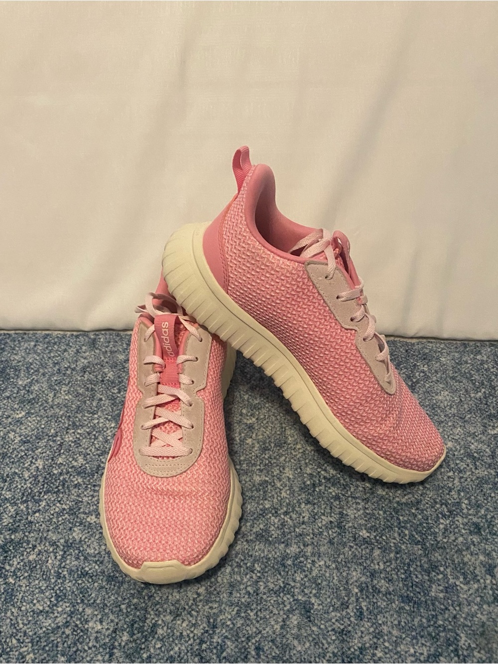 adidas Pink Knit Low-Top Sneakers